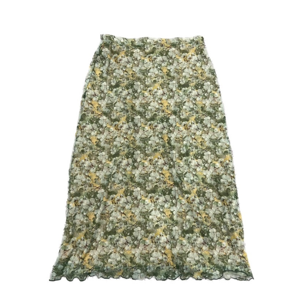 Pretty Little Thing Midi Mesh Skirt Floral